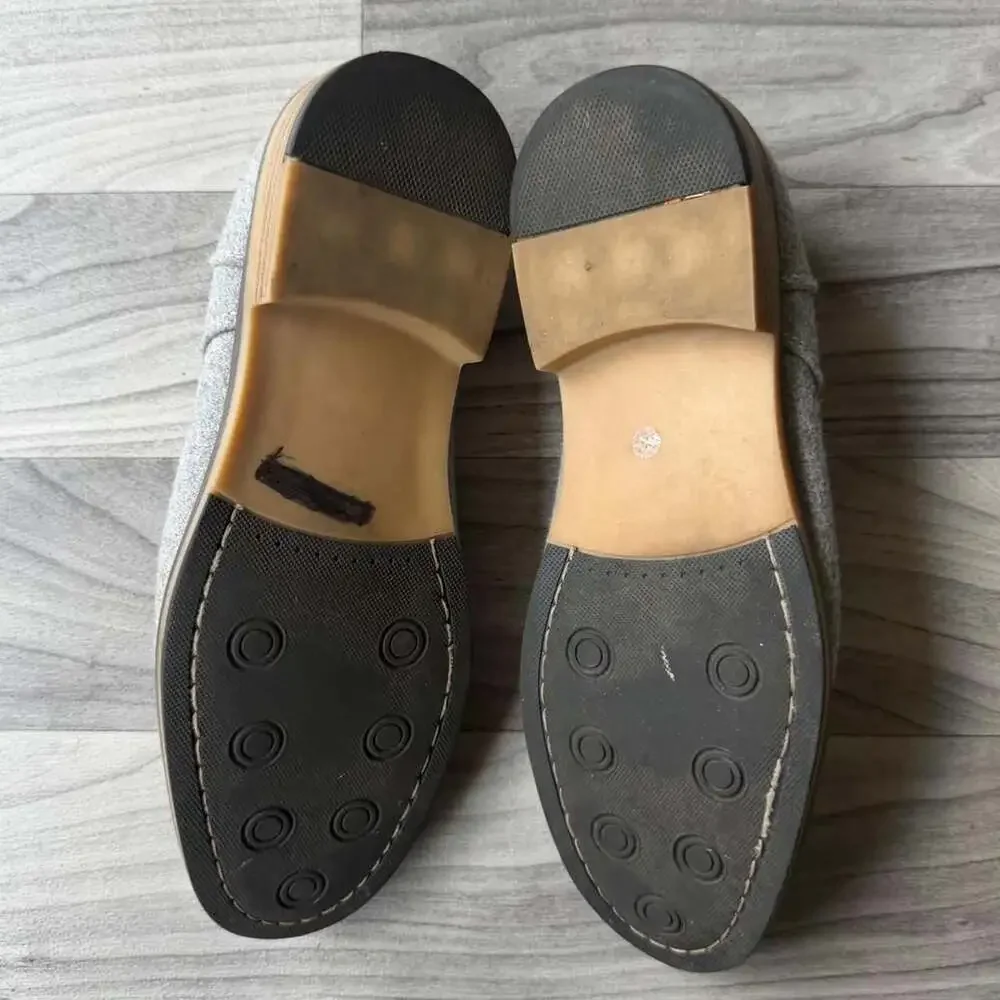 J.F. Sago Vintage Grey Textile Derby Dress Shoes
